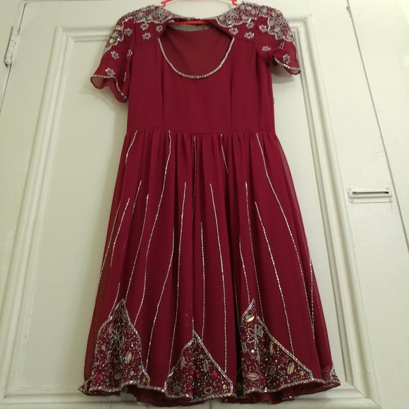 Red Frock and Frill Dress | Size UK 6 - Picture 4 of 5